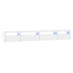 vidaXL TV-Schrank mit LED-Leuchten Hochglanz-Weiß 270x35x40 cm