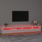 vidaXL TV-Schrank mit LED-Leuchten Hochglanz-Weiß 270x35x40 cm vidaXL TV-Schrank mit LED-Leuchten Hochglanz-Weiß 270x35x40 cm
