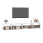 vidaXL TV-Schrank mit LED-Leuchten Hochglanz-Weiß 270x35x40 cm vidaXL TV-Schrank mit LED-Leuchten Hochglanz-Weiß 270x35x40 cm
