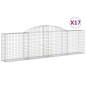 vidaXL Gabionen mit Hochbogen 17 Stk. 300x30x80/100cm Verzinktes Eisen vidaXL Gabionen mit Hochbogen 17 Stk. 300x30x80/100cm Verzinktes Eisen