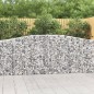 vidaXL Gabionen mit Hochbogen 20Stk. 400x30x100/120cm Verzinktes Eisen vidaXL Gabionen mit Hochbogen 20Stk. 400x30x100/120cm Verzinktes Eisen