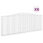 vidaXL Gabionen mit Hochbogen 8 Stk. 400x30x140/160cm Verzinktes Eisen vidaXL Gabionen mit Hochbogen 8 Stk. 400x30x140/160cm Verzinktes Eisen