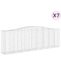 vidaXL Gabionen mit Hochbogen 7 Stk. 400x50x120/140cm Verzinktes Eisen vidaXL Gabionen mit Hochbogen 7 Stk. 400x50x120/140cm Verzinktes Eisen