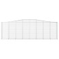 vidaXL Gabionen mit Hochbogen 7 Stk. 400x50x120/140cm Verzinktes Eisen vidaXL Gabionen mit Hochbogen 7 Stk. 400x50x120/140cm Verzinktes Eisen