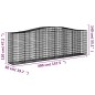 vidaXL Gabionen mit Hochbogen 7 Stk. 400x50x120/140cm Verzinktes Eisen vidaXL Gabionen mit Hochbogen 7 Stk. 400x50x120/140cm Verzinktes Eisen