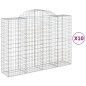 vidaXL Gabionen mit Hochbogen 10Stk. 200x50x140/160cm Verzinktes Eisen vidaXL Gabionen mit Hochbogen 10Stk. 200x50x140/160cm Verzinktes Eisen