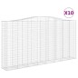 vidaXL Gabionen mit Hochbogen 10Stk. 400x50x200/220cm Verzinktes Eisen vidaXL Gabionen mit Hochbogen 10Stk. 400x50x200/220cm Verzinktes Eisen