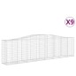 vidaXL Gabionen mit Hochbogen 9 Stk. 400x50x100/120cm Verzinktes Eisen vidaXL Gabionen mit Hochbogen 9 Stk. 400x50x100/120cm Verzinktes Eisen