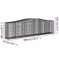vidaXL Gabionen mit Hochbogen 9 Stk. 400x50x100/120cm Verzinktes Eisen vidaXL Gabionen mit Hochbogen 9 Stk. 400x50x100/120cm Verzinktes Eisen