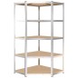 vidaXL Regale mit 5 Böden 5 Stk. Silbern Stahl & Holzwerkstoff vidaXL Regale mit 5 Böden 5 Stk. Silbern Stahl & Holzwerkstoff