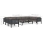 10-tlg. Garten-Lounge-Set mit Auflagen Poly Rattan Anthrazit 10-tlg. Garten-Lounge-Set mit Auflagen Poly Rattan Anthrazit