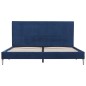 Bettgestell Blau Stoff 160 x 200 cm Bettgestell Blau Stoff 160 x 200 cm