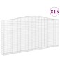 vidaXL Gabionen mit Hochbogen 15Stk. 400x30x180/200cm Verzinktes Eisen vidaXL Gabionen mit Hochbogen 15Stk. 400x30x180/200cm Verzinktes Eisen