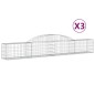 vidaXL Gabionen mit Hochbogen 3 Stk. 300x30x40/60 cm Verzinktes Eisen vidaXL Gabionen mit Hochbogen 3 Stk. 300x30x40/60 cm Verzinktes Eisen