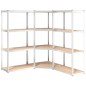 vidaXL Regale mit 4 Böden 3 Stk. Silbern Stahl & Holzwerkstoff vidaXL Regale mit 4 Böden 3 Stk. Silbern Stahl & Holzwerkstoff