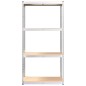 vidaXL Regale mit 4 Böden 3 Stk. Silbern Stahl & Holzwerkstoff vidaXL Regale mit 4 Böden 3 Stk. Silbern Stahl & Holzwerkstoff