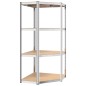 vidaXL Regale mit 4 Böden 3 Stk. Silbern Stahl & Holzwerkstoff vidaXL Regale mit 4 Böden 3 Stk. Silbern Stahl & Holzwerkstoff