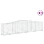 vidaXL Gabionen mit Hochbogen 9 Stk. 400x50x80/100cm Verzinktes Eisen vidaXL Gabionen mit Hochbogen 9 Stk. 400x50x80/100cm Verzinktes Eisen
