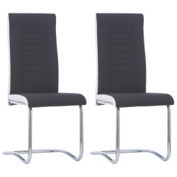 Freischwinger 2 Stk. Schwarz Stoff