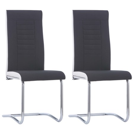 Freischwinger 2 Stk. Schwarz Stoff