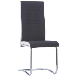 Freischwinger 2 Stk. Schwarz Stoff