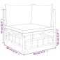 vidaXL 7-tlg. Garten-Lounge-Set mit Dunkelgrauen Kissen Bambus vidaXL 7-tlg. Garten-Lounge-Set mit Dunkelgrauen Kissen Bambus
