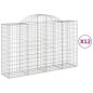 vidaXL Gabionen mit Hochbogen 12Stk. 200x50x120/140cm Verzinktes Eisen vidaXL Gabionen mit Hochbogen 12Stk. 200x50x120/140cm Verzinktes Eisen