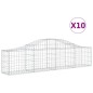 vidaXL Gabionen mit Hochbogen 10 Stk. 200x30x40/60 cm Verzinktes Eisen vidaXL Gabionen mit Hochbogen 10 Stk. 200x30x40/60 cm Verzinktes Eisen