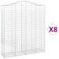 vidaXL Gabionen mit Hochbogen 8 Stk. 200x50x220/240cm Verzinktes Eisen vidaXL Gabionen mit Hochbogen 8 Stk. 200x50x220/240cm Verzinktes Eisen