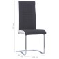 Freischwinger 2 Stk. Schwarz Stoff Freischwinger 2 Stk. Schwarz Stoff