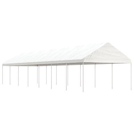 vidaXL Pavillon mit Dach Weiß 15,61x4,08x3,22 m Polyethylen