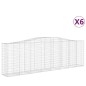 vidaXL Gabionen mit Hochbogen 6 Stk. 400x50x120/140cm Verzinktes Eisen vidaXL Gabionen mit Hochbogen 6 Stk. 400x50x120/140cm Verzinktes Eisen