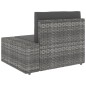 vidaXL Modulares Sofa-Eckteil mit Armlehne (links) Poly Rattan Grau vidaXL Modulares Sofa-Eckteil mit Armlehne (links) Poly Rattan Grau