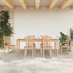 vidaXL 7-tlg. Garten-Essgruppe Massivholz Teak