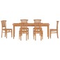 vidaXL 7-tlg. Garten-Essgruppe Massivholz Teak vidaXL 7-tlg. Garten-Essgruppe Massivholz Teak