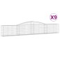 vidaXL Gabionen mit Hochbogen 9 Stk. 400x30x60/80 cm Verzinktes Eisen vidaXL Gabionen mit Hochbogen 9 Stk. 400x30x60/80 cm Verzinktes Eisen