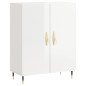 Highboard Hochglanz-Weiß 69,5x34x180 cm Holzwerkstoff Highboard Hochglanz-Weiß 69,5x34x180 cm Holzwerkstoff