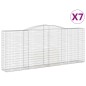 vidaXL Gabionen mit Hochbogen 7 Stk. 400x50x160/180cm Verzinktes Eisen vidaXL Gabionen mit Hochbogen 7 Stk. 400x50x160/180cm Verzinktes Eisen