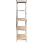 vidaXL Regale mit 5 Böden 4 Stk. Silbern Stahl & Holzwerkstoff vidaXL Regale mit 5 Böden 4 Stk. Silbern Stahl & Holzwerkstoff