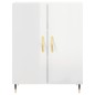 Highboard Hochglanz-Weiß 69,5x34x180 cm Holzwerkstoff Highboard Hochglanz-Weiß 69,5x34x180 cm Holzwerkstoff