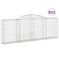 vidaXL Gabionen mit Hochbogen 11 Stk 300x30x100/120cm Verzinktes Eisen vidaXL Gabionen mit Hochbogen 11 Stk 300x30x100/120cm Verzinktes Eisen