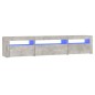 vidaXL TV-Schrank mit LED-Leuchten Betongrau 195x35x40 cm vidaXL TV-Schrank mit LED-Leuchten Betongrau 195x35x40 cm