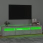 vidaXL TV-Schrank mit LED-Leuchten Betongrau 195x35x40 cm vidaXL TV-Schrank mit LED-Leuchten Betongrau 195x35x40 cm