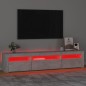 vidaXL TV-Schrank mit LED-Leuchten Betongrau 195x35x40 cm vidaXL TV-Schrank mit LED-Leuchten Betongrau 195x35x40 cm
