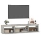 vidaXL TV-Schrank mit LED-Leuchten Betongrau 195x35x40 cm vidaXL TV-Schrank mit LED-Leuchten Betongrau 195x35x40 cm