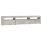 vidaXL TV-Schrank mit LED-Leuchten Betongrau 195x35x40 cm vidaXL TV-Schrank mit LED-Leuchten Betongrau 195x35x40 cm