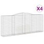 vidaXL Gabionen mit Hochbogen 4 Stk. 400x50x160/180cm Verzinktes Eisen vidaXL Gabionen mit Hochbogen 4 Stk. 400x50x160/180cm Verzinktes Eisen
