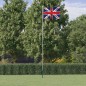 vidaXL Flagge Großbritanniens mit Mast 6,23 m Aluminium vidaXL Flagge Großbritanniens mit Mast 6,23 m Aluminium