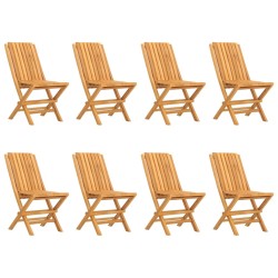 vidaXL Gartenstühle 8 Stk. Klappbar 47x47x89 cm Massivholz Teak