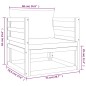 vidaXL 7-tlg. Garten-Lounge-Set mit Grünen Kissen Massivholz vidaXL 7-tlg. Garten-Lounge-Set mit Grünen Kissen Massivholz